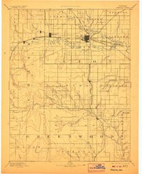 1894 Map of Chase County, KS, 1906 Print