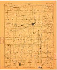 1893 Map of Fort Scott, 1910 Print