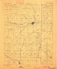 1893 Map of Fort Scott, 1900 Print