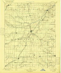 1894 Map of Garnett, 1918 Print