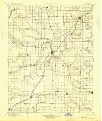 1894 Map of Garnett, 1925 Print