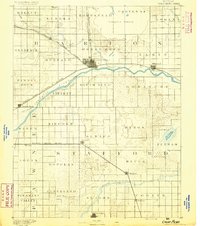 1891 Map of Pawnee County, KS