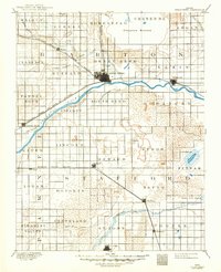 1893 Map of Great Bend, KS, 1949 Print