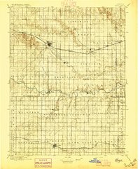 1896 Map of Ellis County, KS