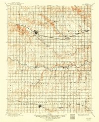1896 Map of Hays, KS, 1949 Print