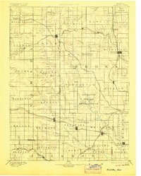 1894 Map of Hiawatha, 1906 Print