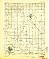 1893 Map of Hutchinson, 1905 Print