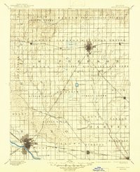 1893 Map of Hutchinson, 1945 Print