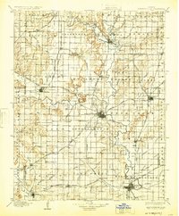 1905 Map of Montgomery County, KS, 1925 Print