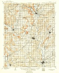 1905 Map of Montgomery County, KS, 1949 Print