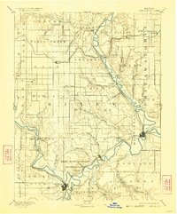 1894 Map of Junction City, 1923 Print