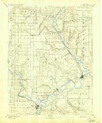 1894 Map of Junction City, 1931 Print