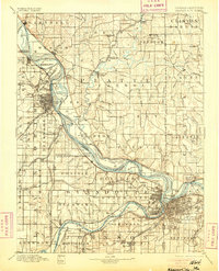 1894 Map of Leavenworth, KS, 1905 Print
