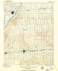 1889 Map of Kinsley, 1962 Print