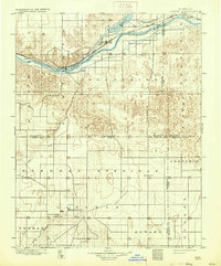 1900 Map of Lakin, 1933 Print
