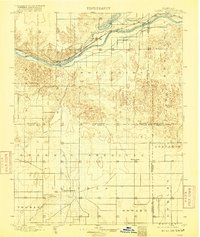 1900 Map of Lakin, 1915 Print