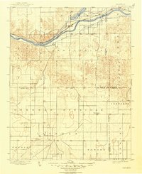 1900 Map of Lakin, 1948 Print