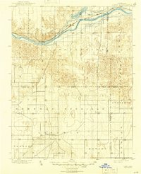 1900 Map of Lakin, 1945 Print