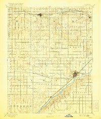 1891 Map of Larned, 1921 Print