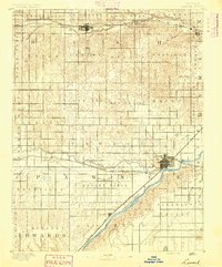 1891 Map of Rush County, KS