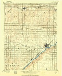 1889 Map of Albert, KS, 1957 Print