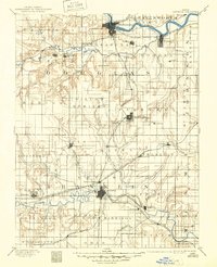 1889 Map of Lawrence, 1949 Print
