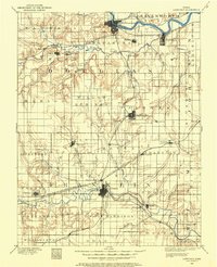 1885 Map of Lawrence, 1957 Print