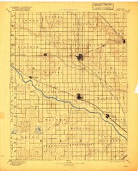 1894 Map of Alden, KS, 1920 Print