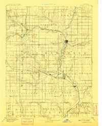1894 Map of Marysville, 1909 Print