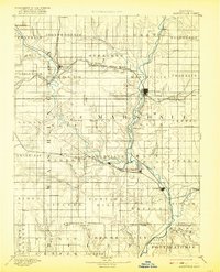 1894 Map of Marysville, 1921 Print