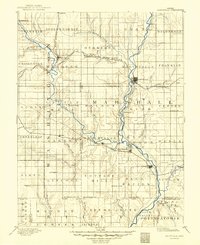 1894 Map of Marysville, 1949 Print