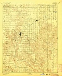 1892 Map of Meade, KS, 1906 Print