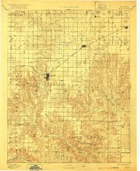 1892 Map of Meade, KS, 1921 Print