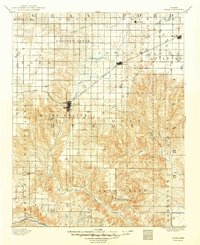 1892 Map of Meade, KS, 1949 Print