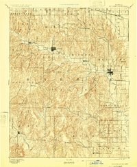 1893 Map of Medicine Lodge, KS, 1925 Print
