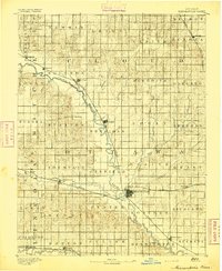 1892 Map of Lincoln County, KS, 1897 Print