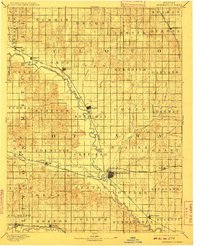 1892 Map of Lincoln County, KS, 1910 Print