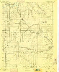 1894 Map of Parkerville, KS
