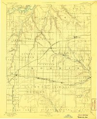 1894 Map of Parkerville, KS, 1906 Print