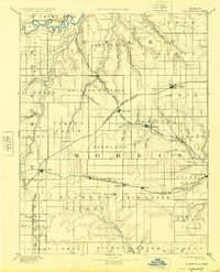 1894 Map of Parkerville, KS, 1925 Print