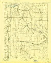 1894 Map of Parkerville, KS, 1930 Print