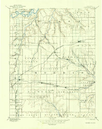 1894 Map of Parkerville, KS, 1930 Print