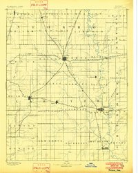 1893 Map of Labette County, KS, 1902 Print