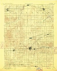 1894 Map of Pratt, KS, 1913 Print