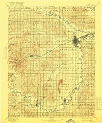 1892 Map of Salina, 1916 Print