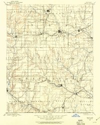 1885 Map of Sedan, 1960 Print