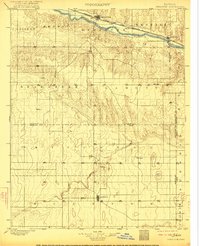 1900 Map of Grant County, KS, 1921 Print