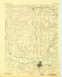 1894 Map of Topeka, 1904 Print