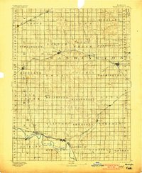 1893 Map of Washington County, KS, 1901 Print