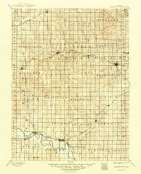 1893 Map of Agenda, KS, 1949 Print